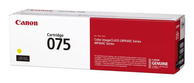 Canon CRG 075 Y (6362C002) Toner Cartridge, Yellow