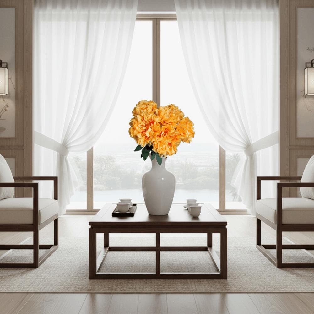 Multicolor Artificial Flower Peony Silk Petals 7 Heads Lifelike Peony Flowers Leaves Floral Arrangement Simulation Flower Gift