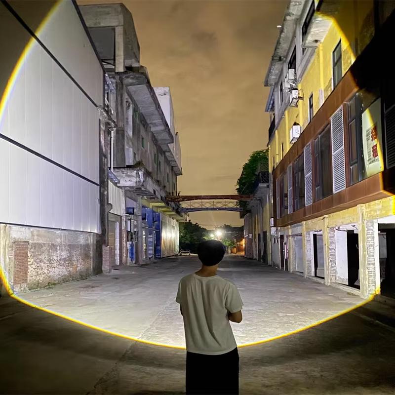 100000 ლმ ულტრა მძლავრი LED ფანარი, მრავალჯერადი დატენვის ტიპი-C ფანარი, შორ მანძილზე 2000 მ, ტაქტიკური ფანარი თევზაობისთვის, ნადირობისთვის