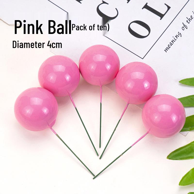 100pcs Cake Toppers: Gold, Silver, and Colorful Balls for Birthday Party Decorations