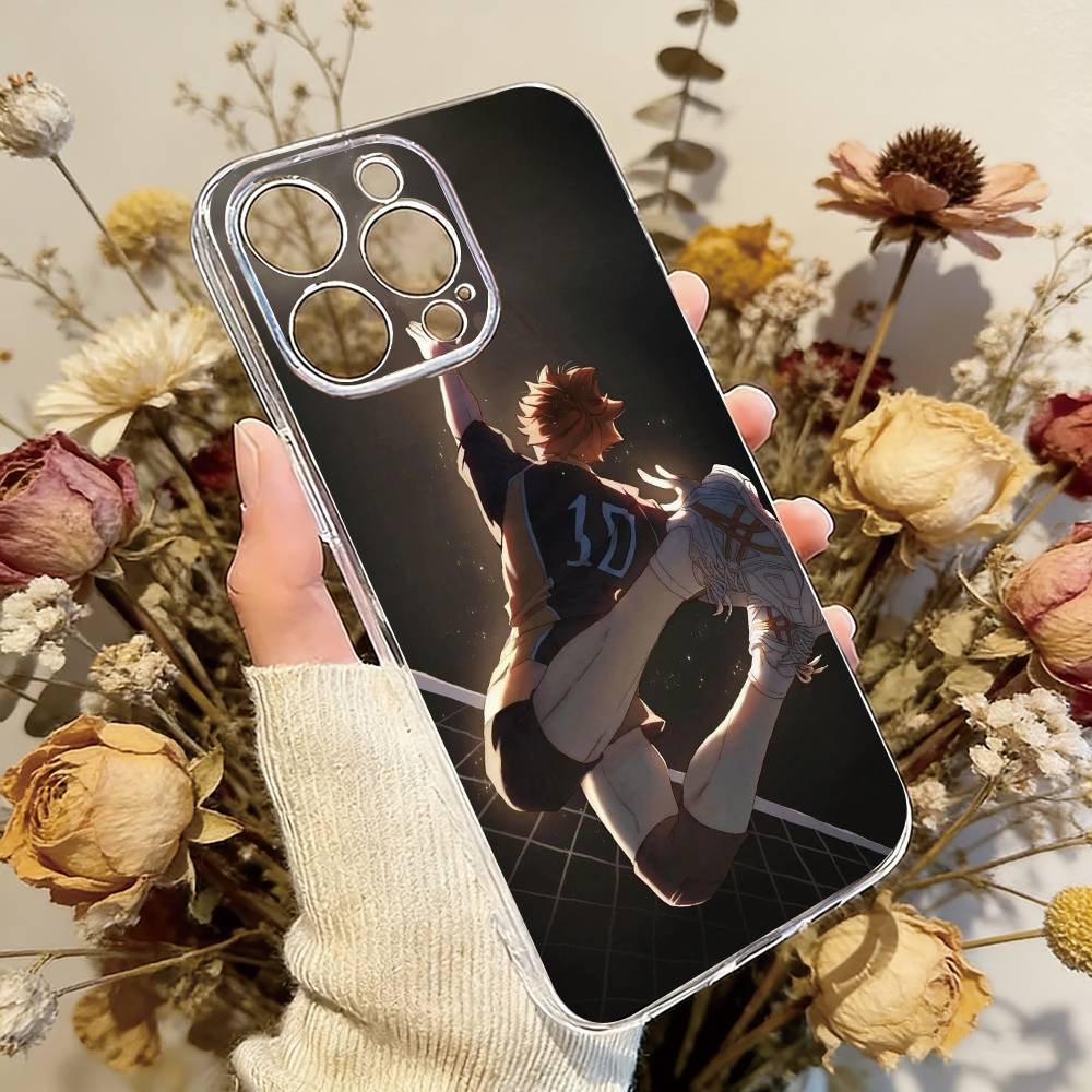 Haikyu__ Shoyo Hinata Handyhülle Für iPhone 17 16 15 14 13 12 11 Mini Pro Max Plus Transparente Hülle