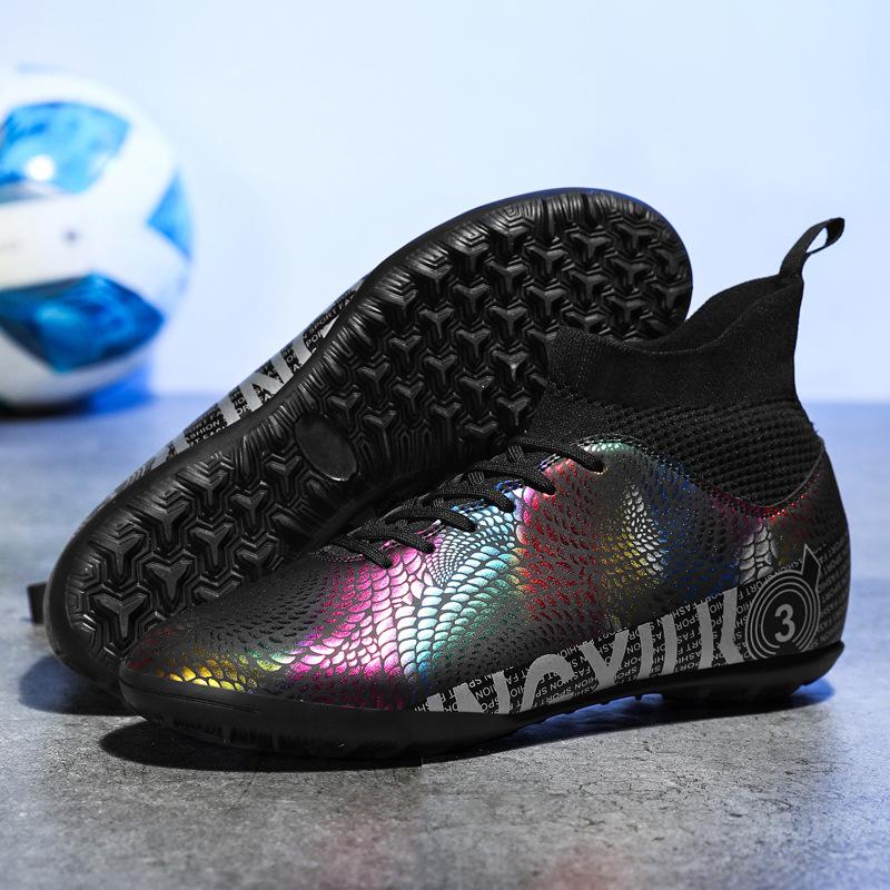 Training Shredded High Top Nails Football Shoes Sports Football Shoes Spikes Competition Adult Men'S And Women'S Shoes