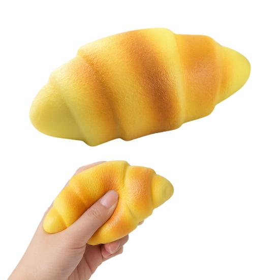 Juguete de Croissant para Aliviar el Estrés, Juguete Sensorial Fidget de Pan Simulado, Juguete de Escritorio para la Relajación del Trabajador de Oficina en Casa