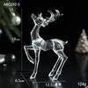 Transparent Acrylic Ice Crystal Reindeer Ornament - American Snow Scene Christmas Decoration