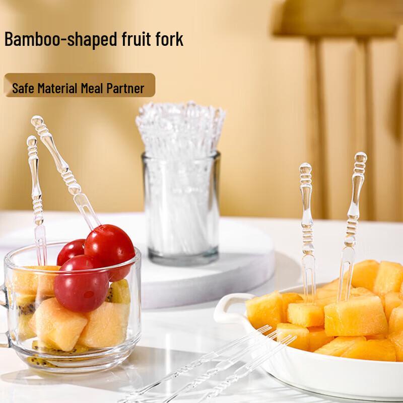 Disposable Bamboo-Style Fruit Forks