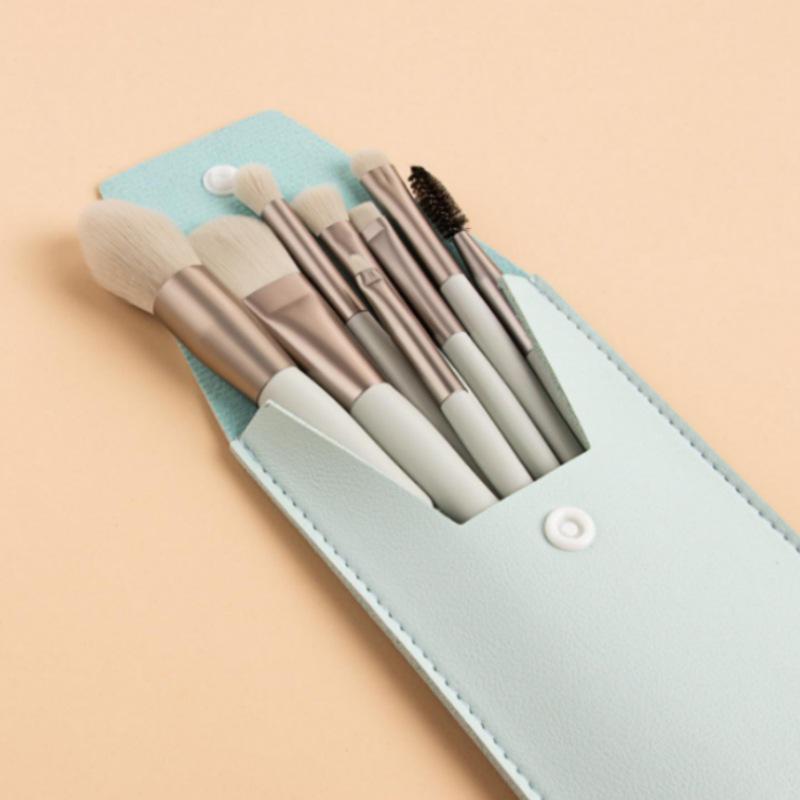 Yumoyuan 8-Piece Mini Makeup Brush Set: Portable, Soft Foundation & Eye Shadow Brushes