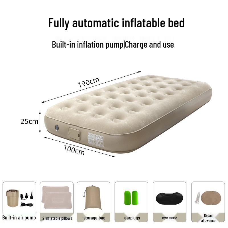 Smart AI Voice-Controlled Inflatable Air Mattress for Outdoor Camping – Thickened Double Bed Sheet