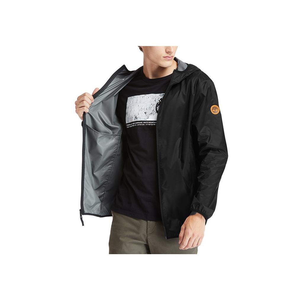 Timberland Casual Solid Color Hooded Jacket Men Jackets Black A2ETN-001
