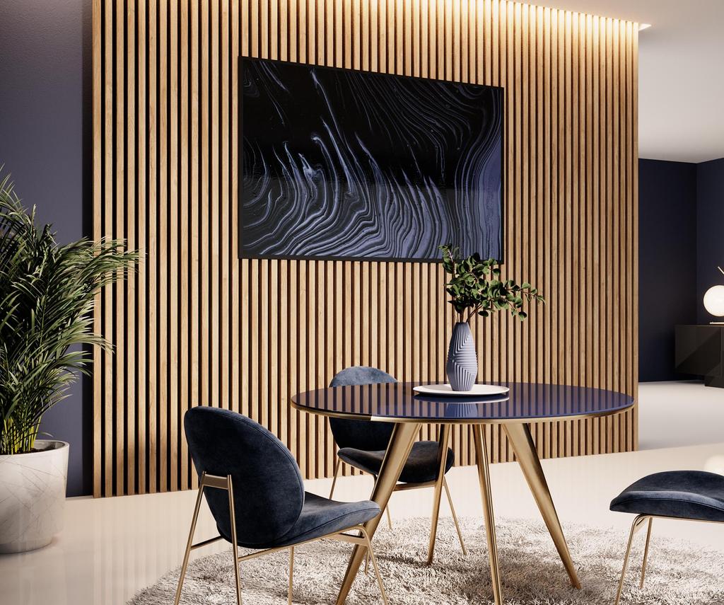 Acoustic Wall Panel Mebano PRO Grandson Oak with Black HDF Backing 4x (18.5x240 Cm)