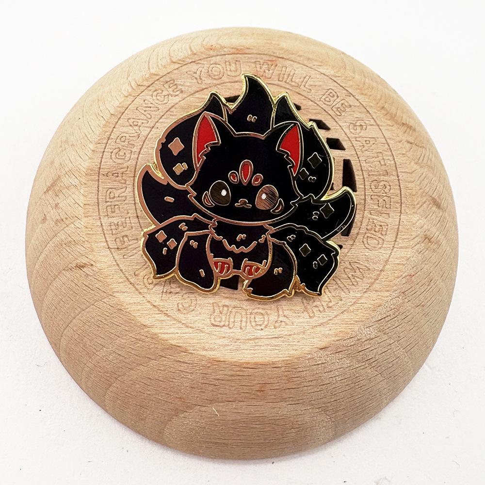 Mysterious Creature Fox Enamel Pin - Cute Fox Lapel Accessory