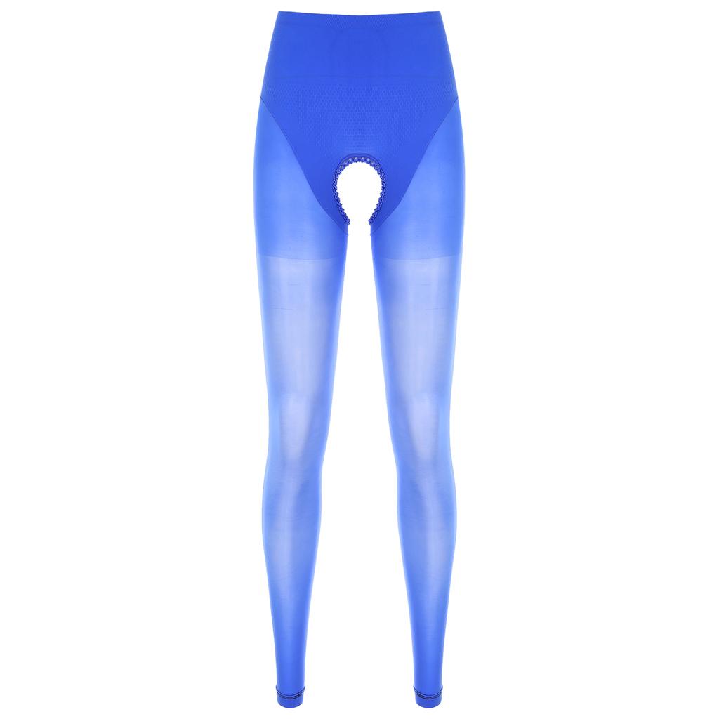 Ladies See Through High Waist Skinny Pants Open Crotch or Regular Stockings Honeymoon Gift