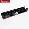 Black Sliding Door Lock 2 Brass Keys for Room Bathroom Accessories Funiture Latch Rarelock MMS226 G