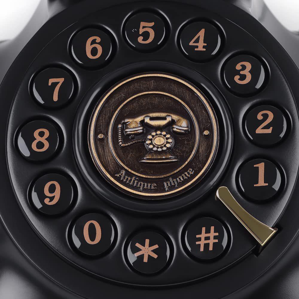 Vintage Rotary Landline Phone: Antique Retro Telephone for Home or Hotel