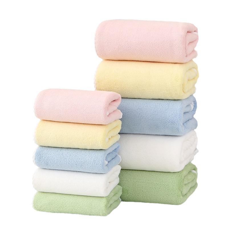 Towel High-density coral fleece towel Bath towel Square towel Water-absorbing quick-drying towel