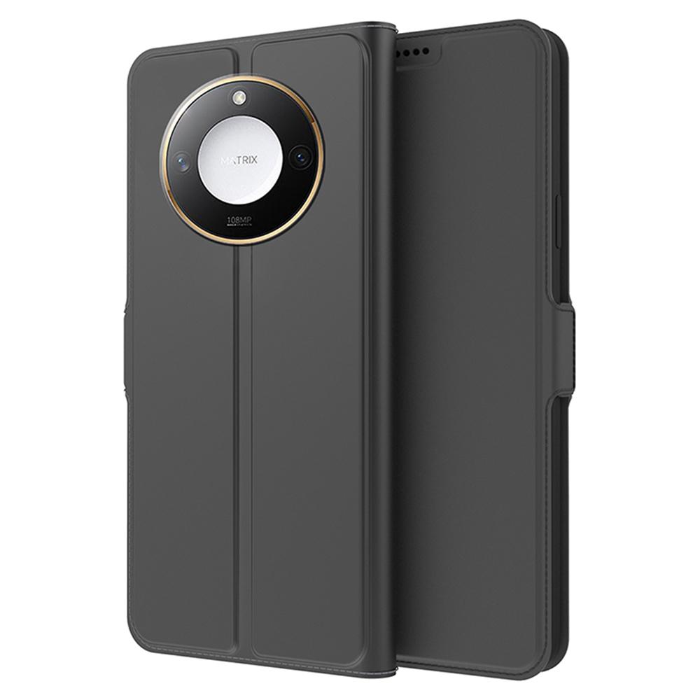 

Чехол для Honor X9c Smart 5G/X60 5G Противоударная внутренняя TPU оболочка Кожаный чехол для телефона Слот для карты Black