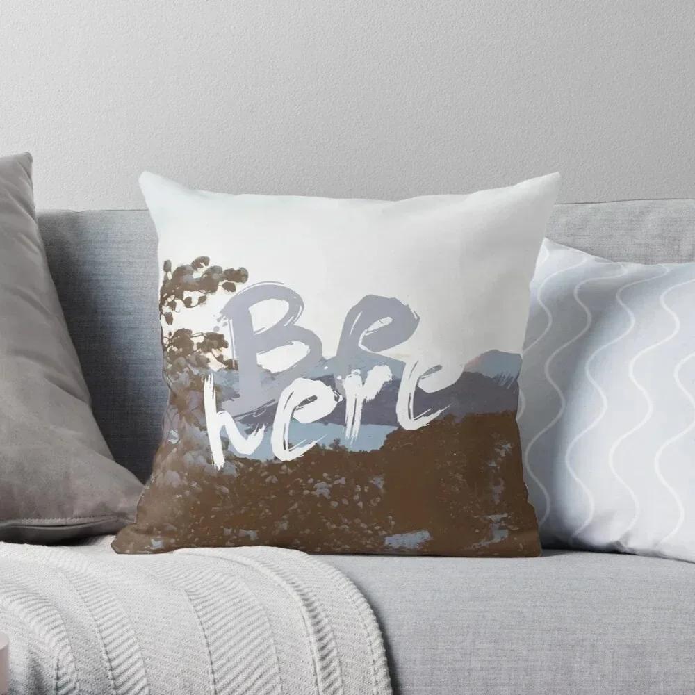 Office Decorative Cushion Cover Natural Scenery Plant Pattern Print Decorative Home Pillow Cover Square