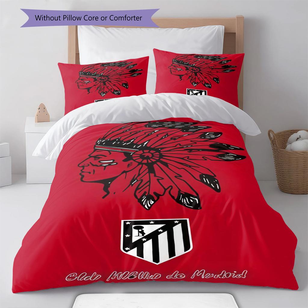 Ensemble couette et taies d'oreiller Atleti Décoration de maison Cadeau d'anniversaire (1 housse de couette + 2 taies d'oreiller, sans garniture.)
