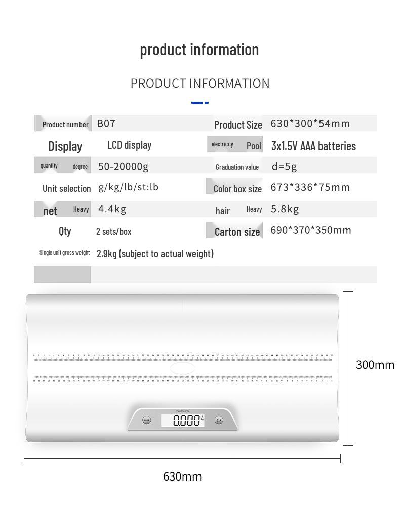 Digital Baby and Pet Weighing Scale - Electronic, In Stock, Ready to Ship