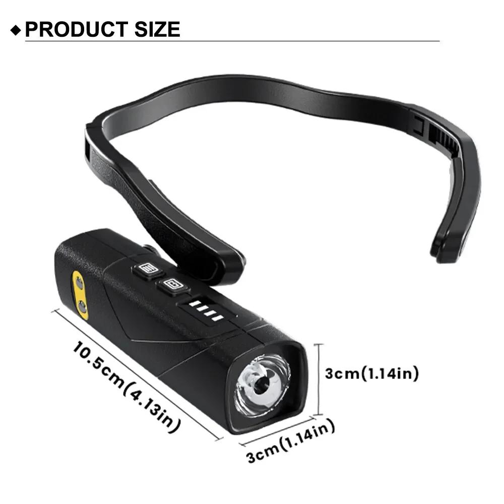 Induction LED Headlamp  Ear Hook Lightweight Waterproof Hands-Free Flashlight for Fishing Cycling Running Camping Hiking