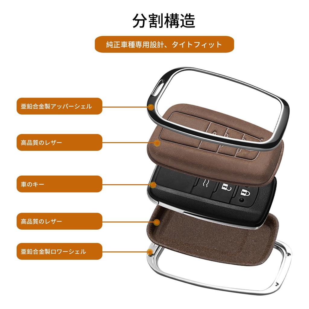 PEICHI Leather Remote Control Key Case Cover Compatible Crown 220 Series New Corolla RAV4