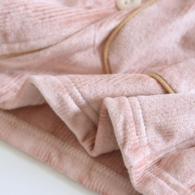 Winter Couple Pajama Suit Coral Velvet Women's Pajamas Long Nightgown Household Suit Plush Thicken Men Pajama