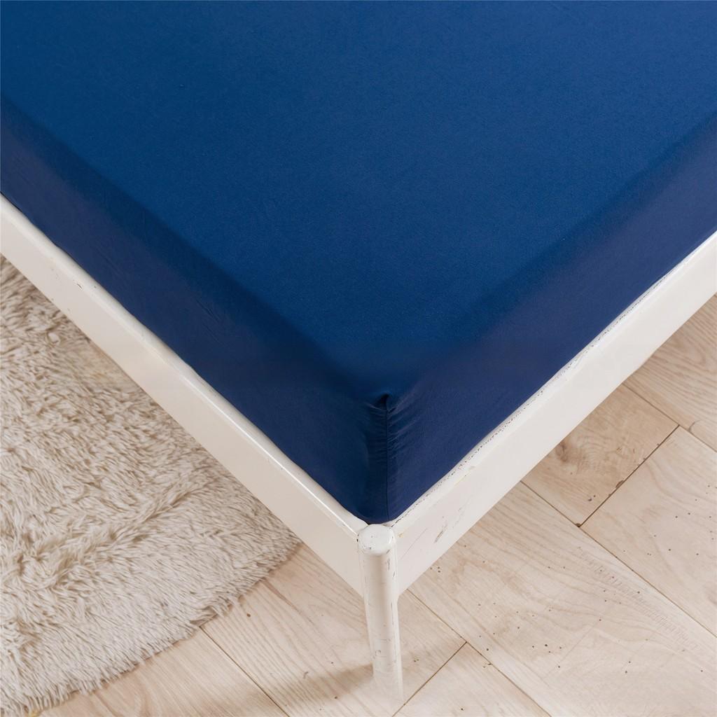 Simple Fitted Sheet Pure Color Polyester Soft Fabric For Bedroom Bed Linen