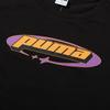 Puma Letter Pattern Running Short Sleeve T-Shirt Women Tops Black 630565-01