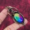 Rainbow Solar Quartz Druzy Pendant Copper Wire Wrapped Pendant Handmade Jewelry Gemstone Pendant Unique Copper Design Jewelry Wedding Gifts