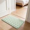 Memory Foam Bath Mat Absorbent Bathroom Rug Honeycomb Quick Drying Anti Slip Bath Rug for Bathroom Kitchen Bedroom Use