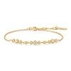 Gold Gradient Bezel Trio 925 Silver Bracelet B075-06G.