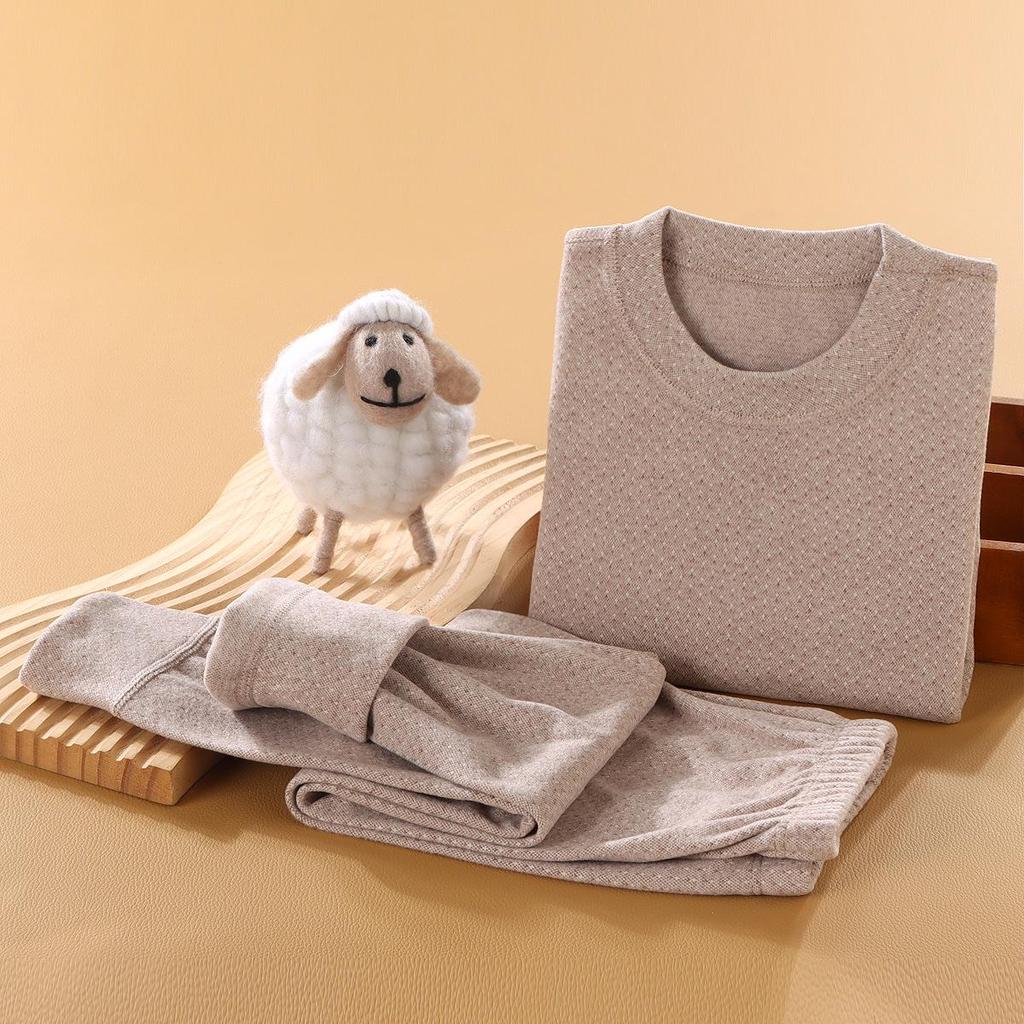 2025 Kids' Seamless Thermal Fleece Underwear Set: Warm Tops & Bottoms for Boys and Girls