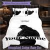 Personalized 3Pcs Bedding SetKendrick Lamar Custom Text Duvet Cover Pillowcase Set Bedroom Gift