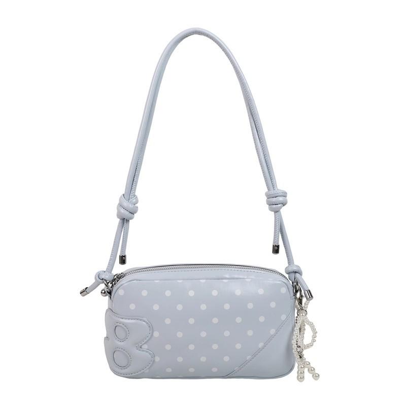 

Simple Wave Dot Small Bag Women 2025 New Fashionable Soft Leather Underarm Pillow Western Texture Messenger No pendant model синій
