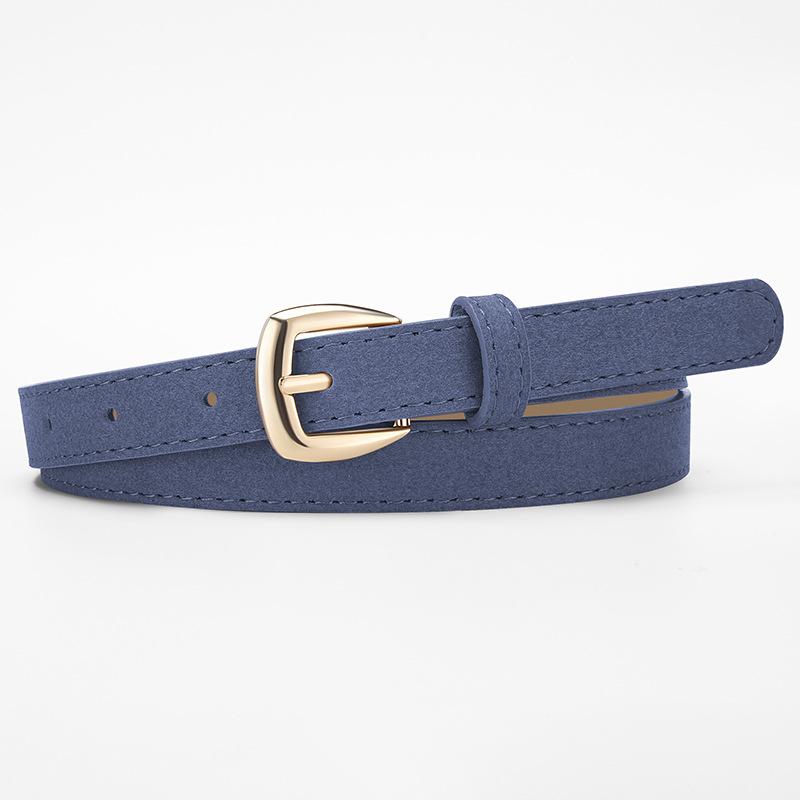 

Pu Decorative Belt With Skirt Simple Thin Pin Buckle Jeans Women S Belt 105*1.8 тёмно-синий