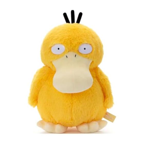 Takara Tomy Arts Pokemon Pyokorin Koduck Plush Toy, Approximately 27cm Tall, Arms Wiggle Adorably When Pushed on Feet, No Batteries Required