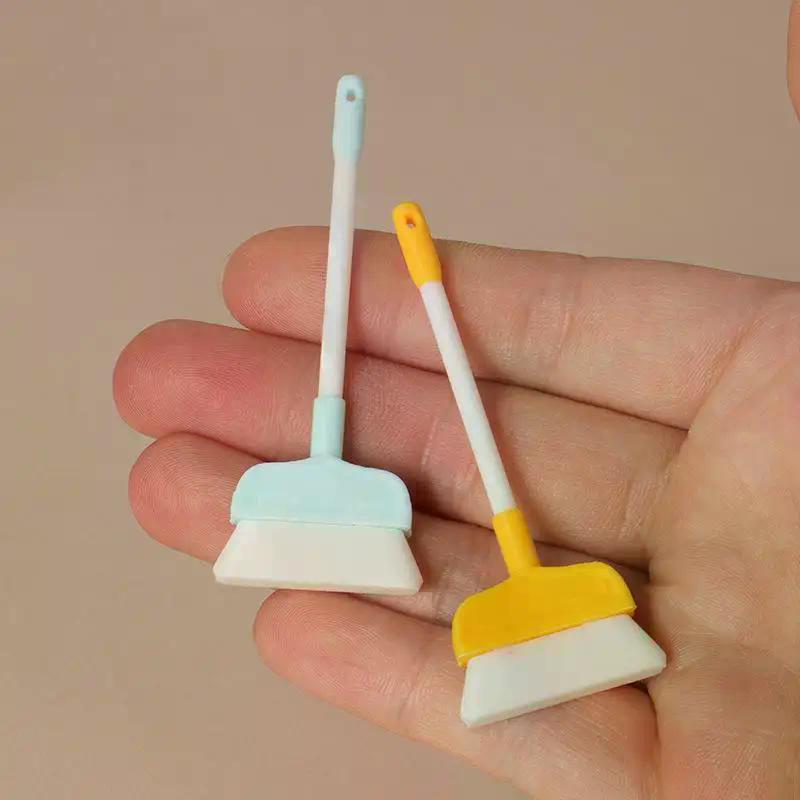 1/5 Sets Doll Home Cleaning Tools Decor Toy 1:12 Dollhouse Miniature Brush Dustpan Kit Micro Life Scene Decoration Props