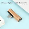 Type-C Dual 2-in-1 Audio Charger Adapter Listen To Songs Charge Simultaneously For Android USB C Phones Office