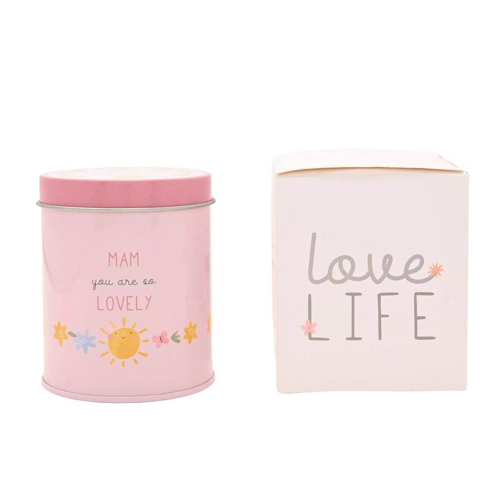 Celebrations Love Life Mam Tin Candle