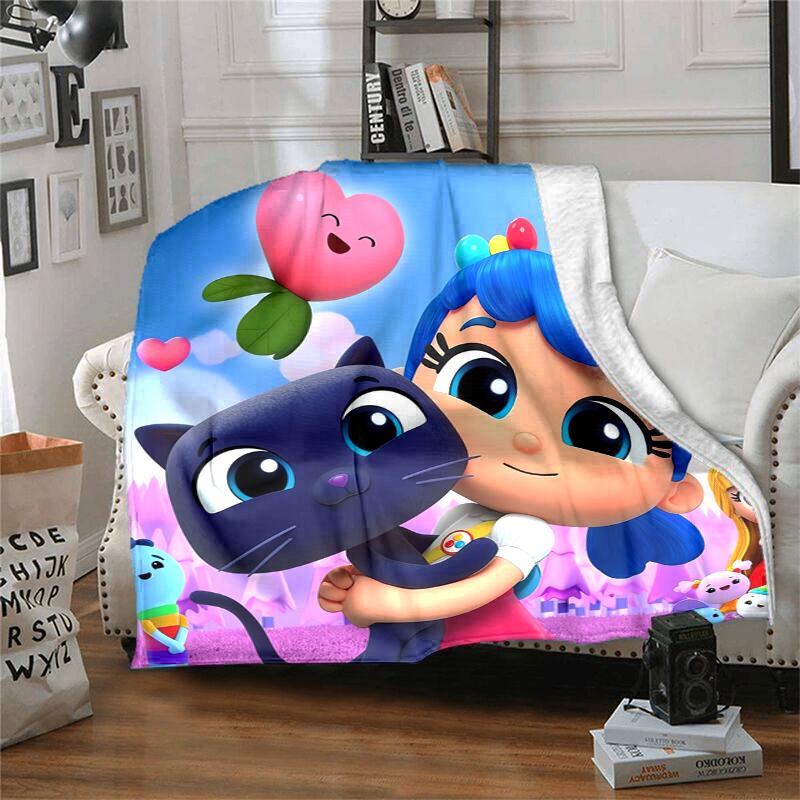 True and the Rainbow Kingdom Flannel Blanket Soft Warm All-Season Throw, Design for Camping, Car Travel, Hiking Sofa, Bed, Perfect Gift for Parties