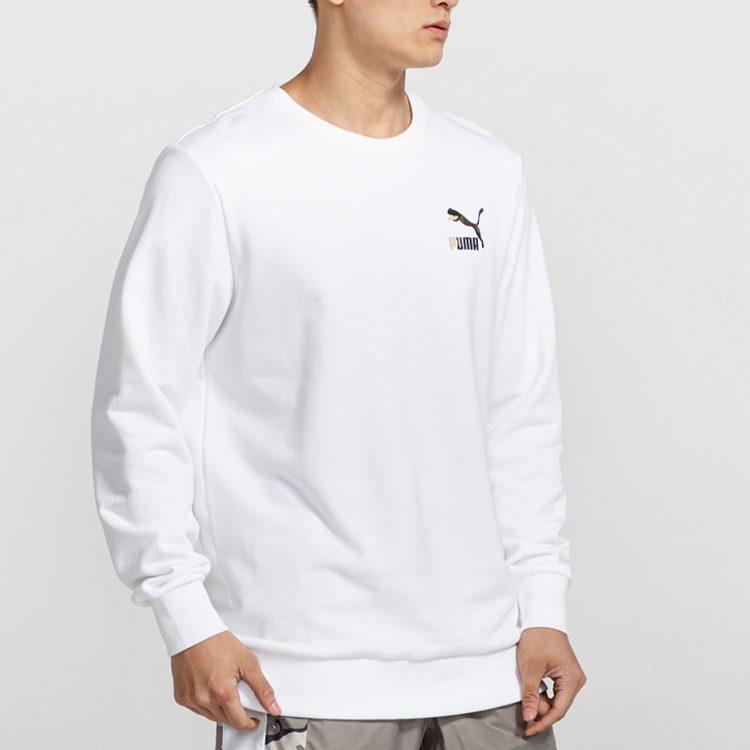 Puma Sweatshirts Men's White Crew Neck Moderate Regular 578884-02