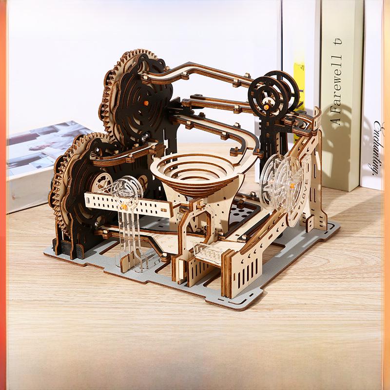 

3D Механическая головоломка с перекатывающимся шариком - Развивающая деревянная игрушка для детей