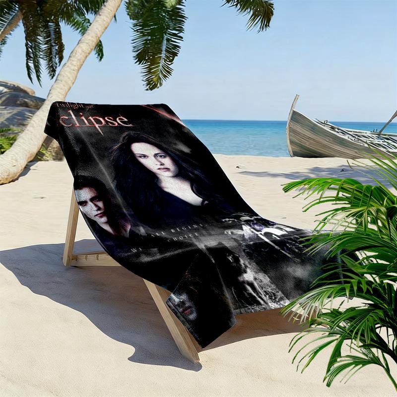 Dämmerungs-Print Strandtuch, Großes Weiches Schnelltrocknendes Handtuch für Strand Camping Schwimmen