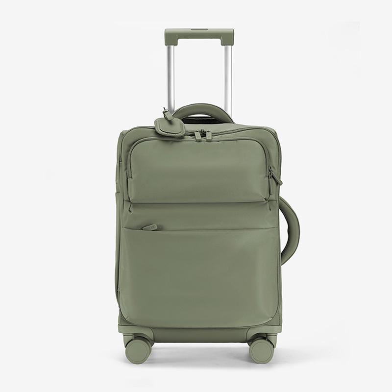 2025 Women's Ultra-Light Carry-On Luggage: 20-inch Fabric Suitcase with Lock, 24-inch Option Available.