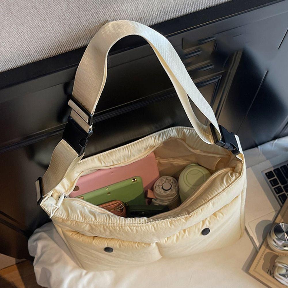 Large Capacity Space Cotton Crossbody Bag Tote Bag Laptop Bag Korean Shoulder Bag  Girls