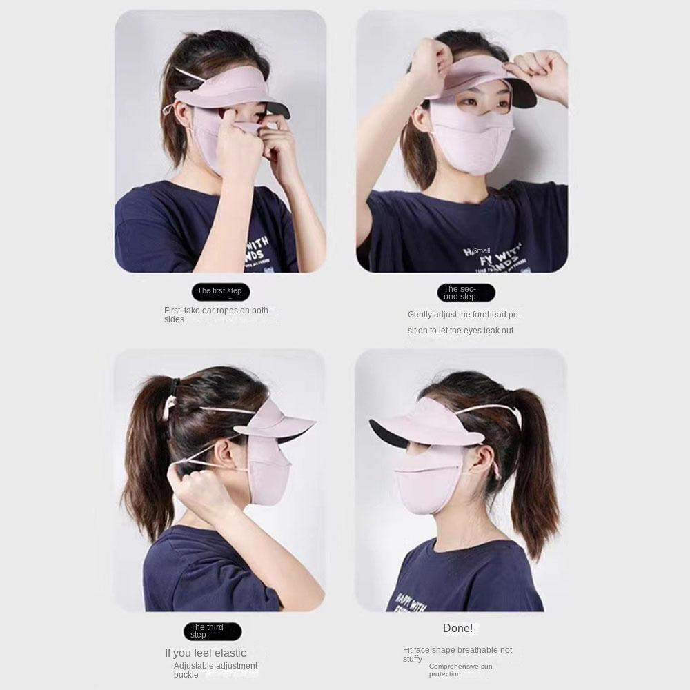 Fashion Unisex Full Face IceSilk Sun Protection Mask Outdoor Anti-UV Summer Riding 3D Breathable Eye Protect Dustproof Face Mas
