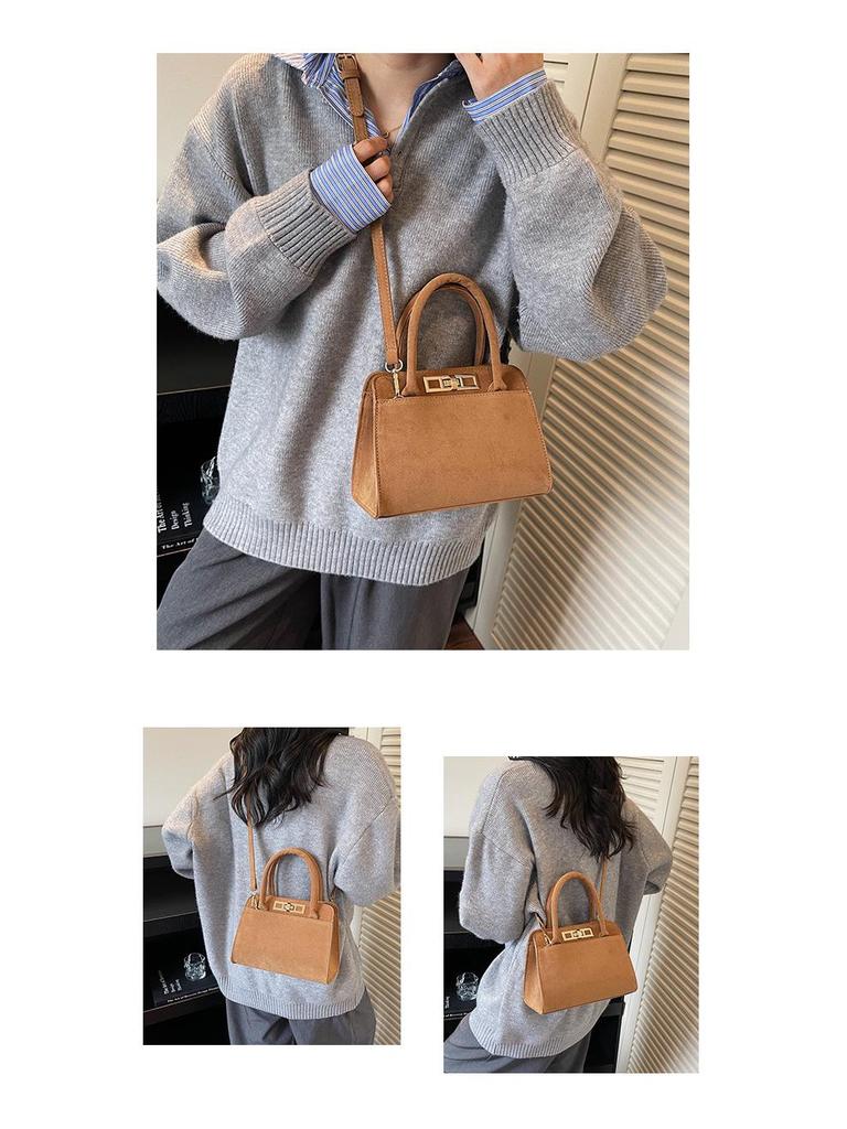 2025 Retro Frosted Textured Handbag: Versatile Women's Shoulder & Crossbody Bag