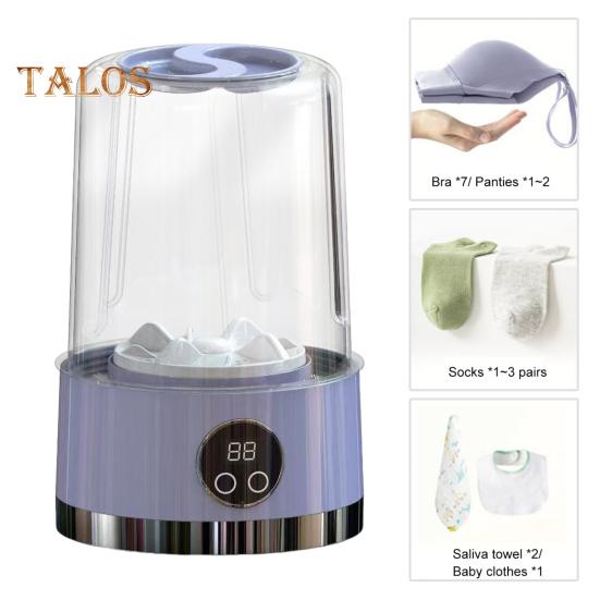 Mașină de spălat lenjerie intimă Mini mașină de spălat fără fir Afișaj digital Ușor de operat Reîncărcabilă Mașină de spălat haine mici Mașină de spălat rufe