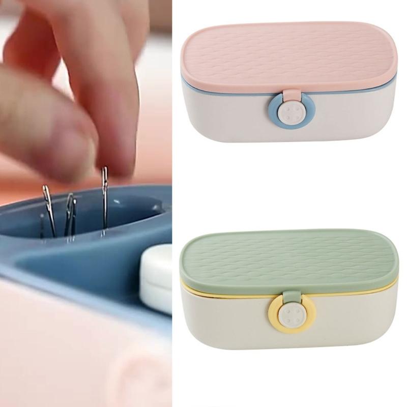 20 Compartment Sewing Supplies Storage Case With Secure Plastic and Easy Use Handle for Craft