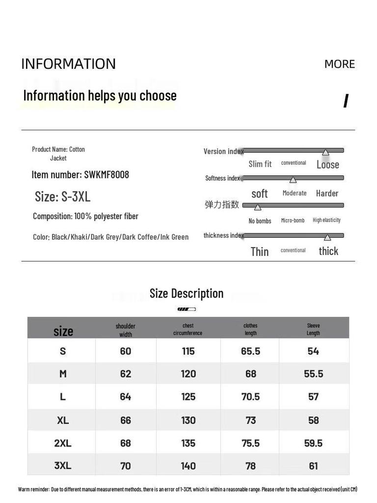 Herren Winterjacke im amerikanischen Stil mit Wattierung