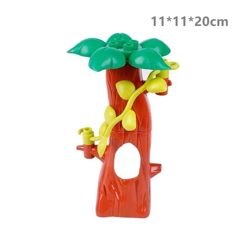 Große Bausteine Outdoor Wald Pflanzen Serie Blume Gras Baum Bauernhof Schmuck Zubehör Kompatible Szenen Spielzeug Kinder Bausteine